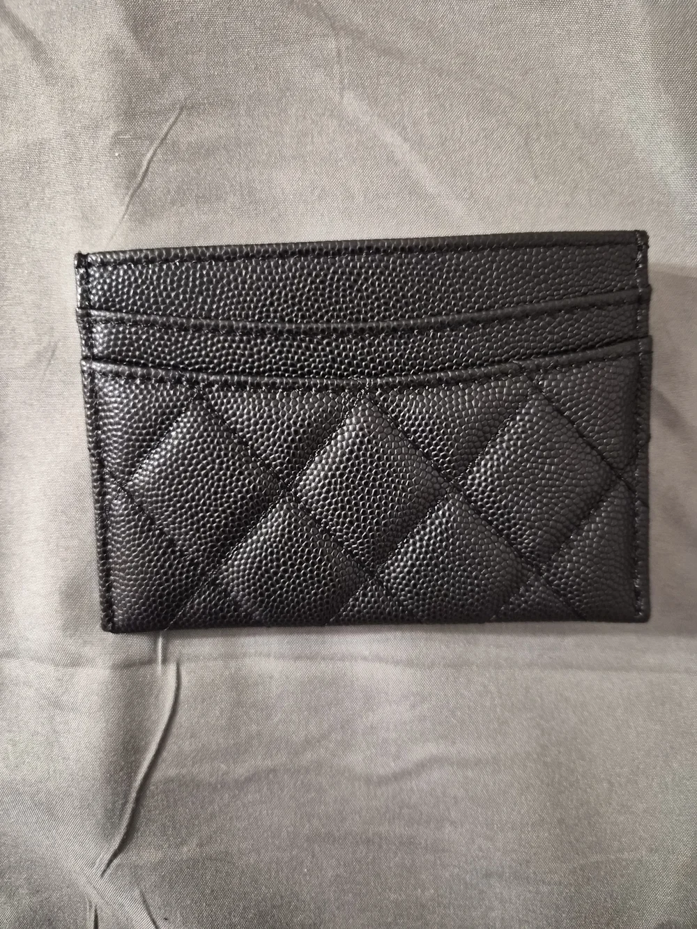Chanel Black Quilted Card Holder with Gold CC Logo - Picture 2 of 7